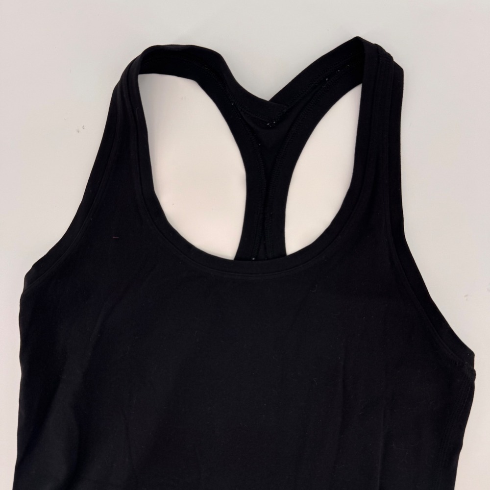 Lululemon Racerback Tank Top‎ Womens 4 Black Solid Activewear Gym Yoga 9124